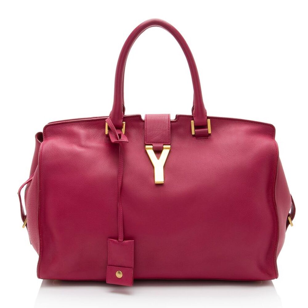 Saint Laurent Calfskin Classic Cabas Y Medium Tote